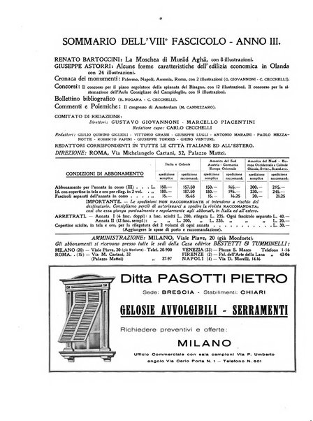 Architettura e arti decorative rivista d'arte e di storia