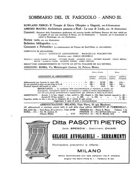 Architettura e arti decorative rivista d'arte e di storia