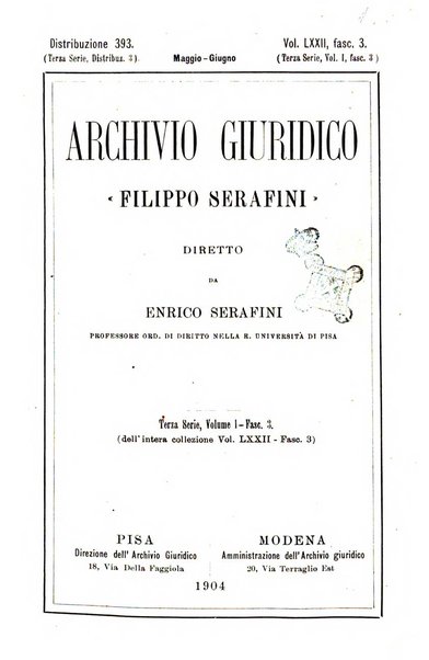 Archivio giuridico Filippo Serafini