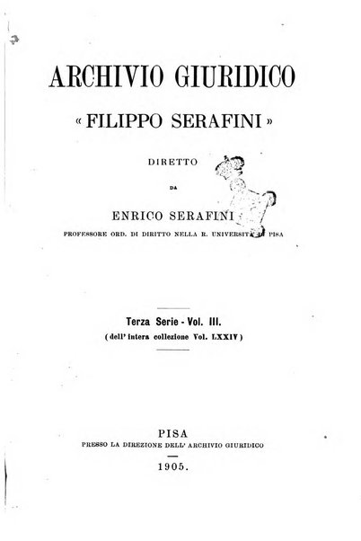 Archivio giuridico Filippo Serafini