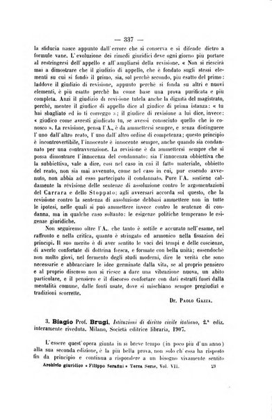 Archivio giuridico Filippo Serafini