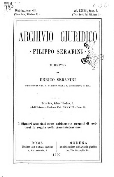 Archivio giuridico Filippo Serafini