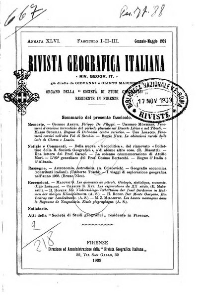 Rivista geografica italiana