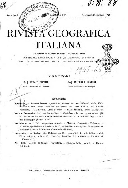 Rivista geografica italiana