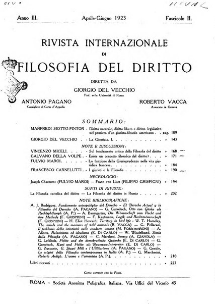 Rivista internazionale di filosofia del diritto