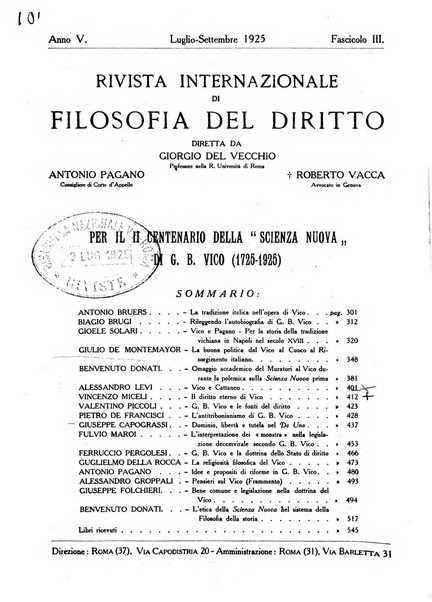 Rivista internazionale di filosofia del diritto