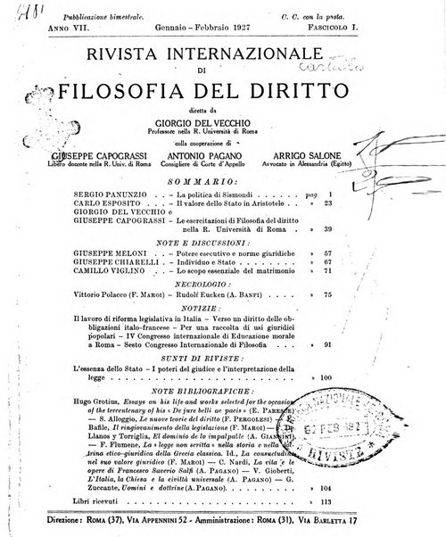 Rivista internazionale di filosofia del diritto