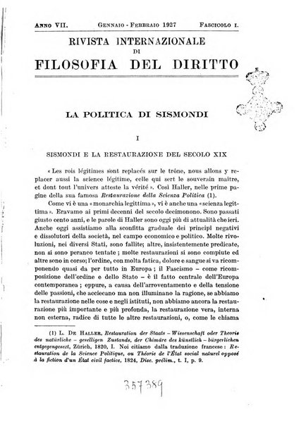 Rivista internazionale di filosofia del diritto