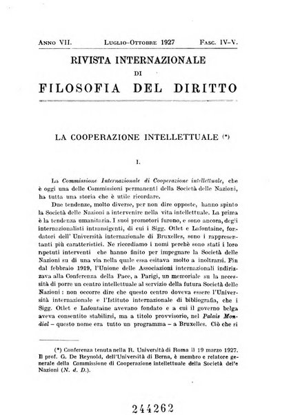 Rivista internazionale di filosofia del diritto