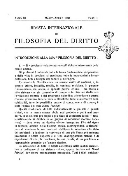 Rivista internazionale di filosofia del diritto