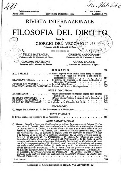 Rivista internazionale di filosofia del diritto