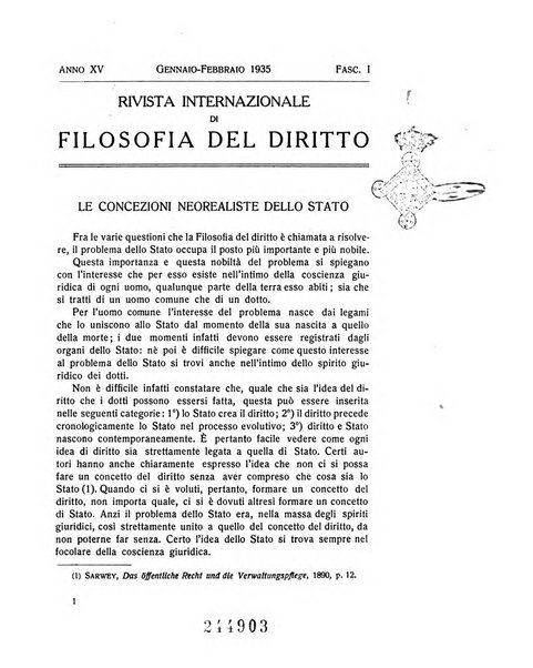 Rivista internazionale di filosofia del diritto