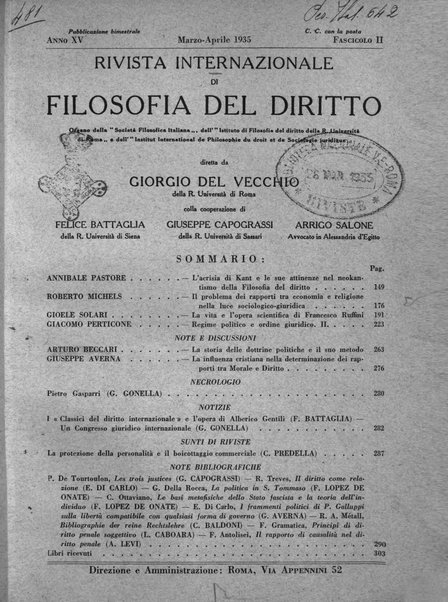 Rivista internazionale di filosofia del diritto