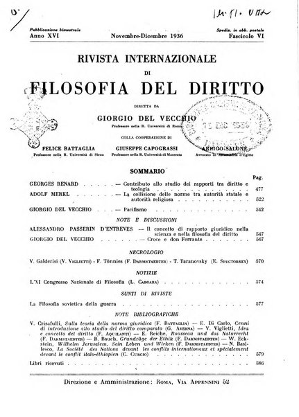 Rivista internazionale di filosofia del diritto