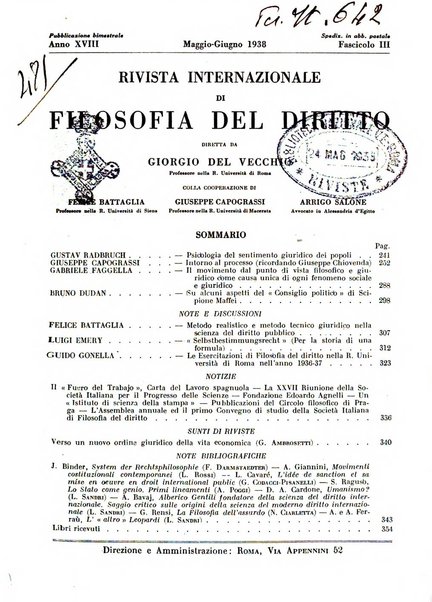 Rivista internazionale di filosofia del diritto