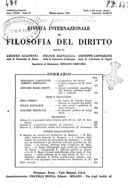 Rivista internazionale di filosofia del diritto