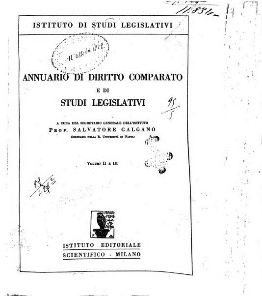 Annuario di diritto comparato e di studi legislativi