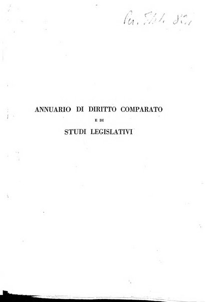 Annuario di diritto comparato e di studi legislativi