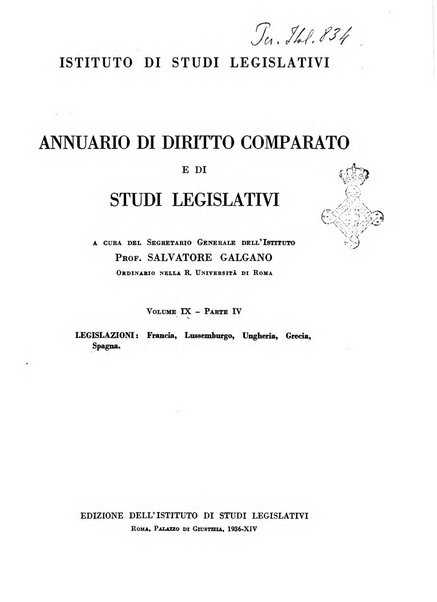 Annuario di diritto comparato e di studi legislativi