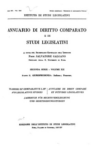 Annuario di diritto comparato e di studi legislativi