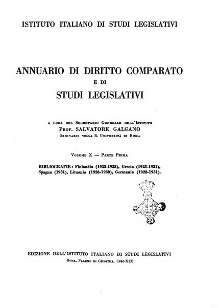 Annuario di diritto comparato e di studi legislativi