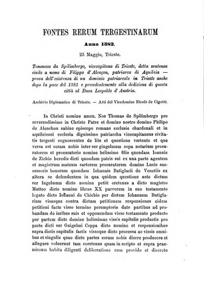 L'Archeografo triestino raccolta di opuscoli e notizie per Trieste e per l'Istria