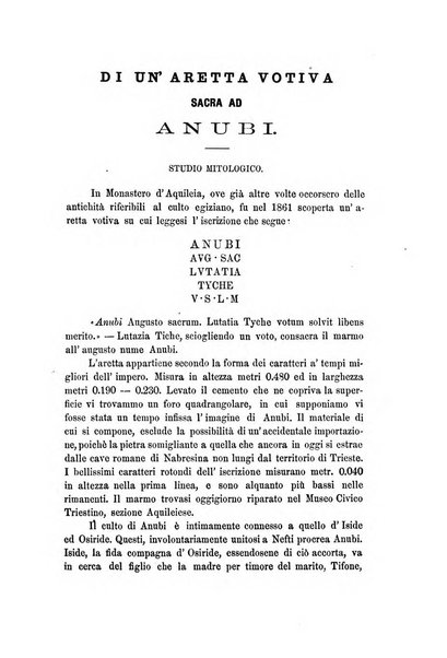 L'Archeografo triestino raccolta di opuscoli e notizie per Trieste e per l'Istria