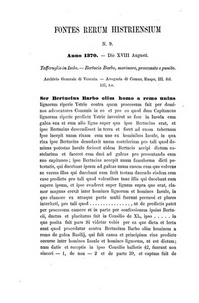 L'Archeografo triestino raccolta di opuscoli e notizie per Trieste e per l'Istria