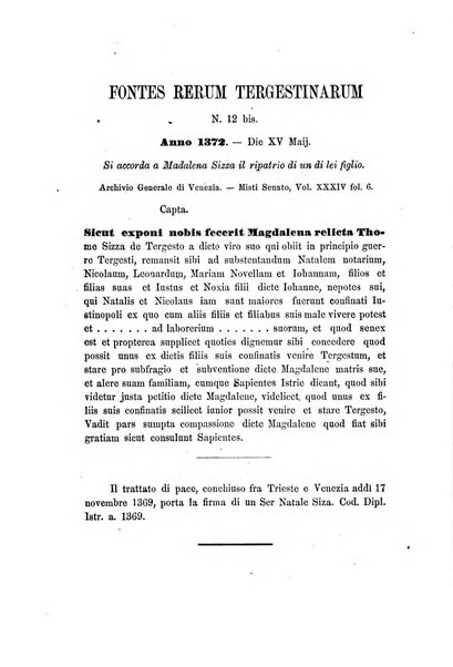 L'Archeografo triestino raccolta di opuscoli e notizie per Trieste e per l'Istria