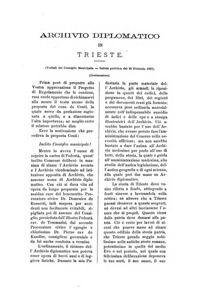 L'Archeografo triestino raccolta di opuscoli e notizie per Trieste e per l'Istria