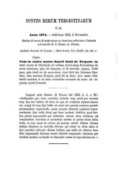 L'Archeografo triestino raccolta di opuscoli e notizie per Trieste e per l'Istria