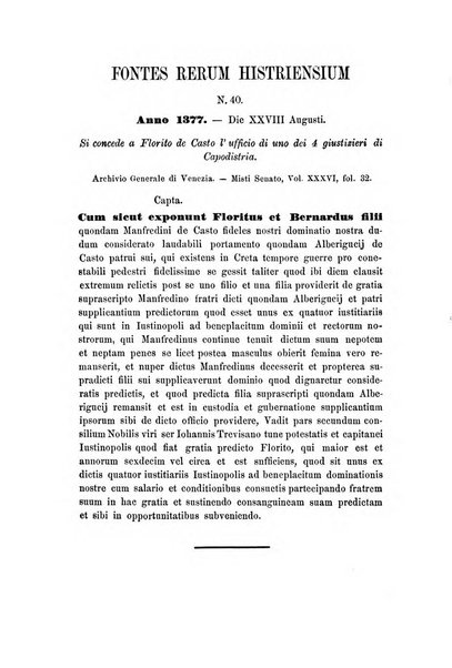 L'Archeografo triestino raccolta di opuscoli e notizie per Trieste e per l'Istria