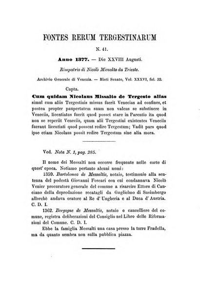 L'Archeografo triestino raccolta di opuscoli e notizie per Trieste e per l'Istria