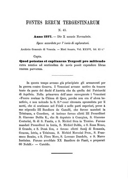 L'Archeografo triestino raccolta di opuscoli e notizie per Trieste e per l'Istria