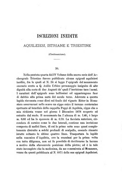 L'Archeografo triestino raccolta di opuscoli e notizie per Trieste e per l'Istria