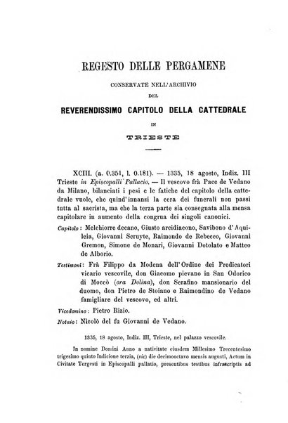 L'Archeografo triestino raccolta di opuscoli e notizie per Trieste e per l'Istria