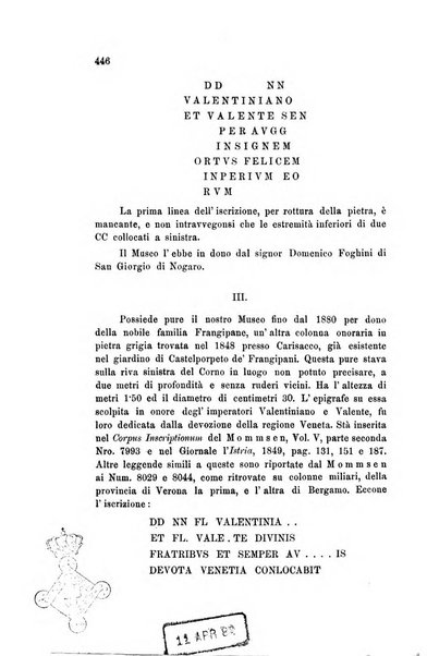 L'Archeografo triestino raccolta di opuscoli e notizie per Trieste e per l'Istria