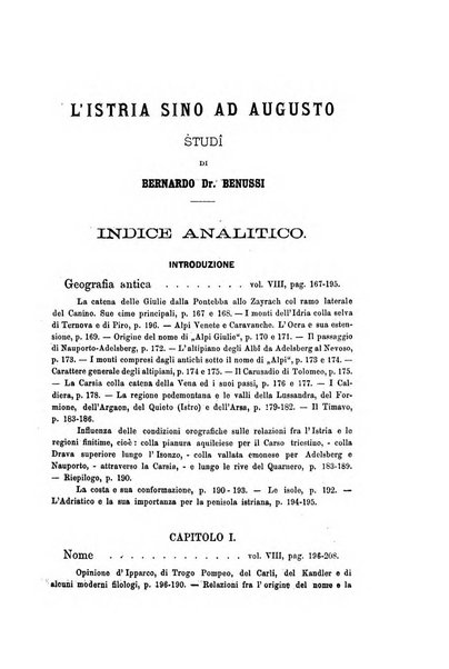 L'Archeografo triestino raccolta di opuscoli e notizie per Trieste e per l'Istria