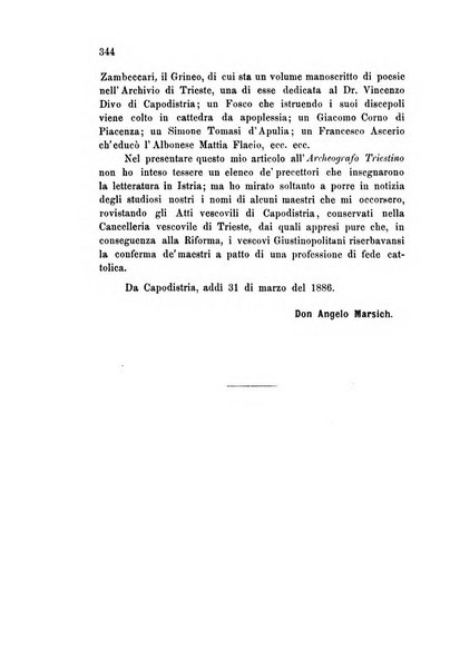 L'Archeografo triestino raccolta di opuscoli e notizie per Trieste e per l'Istria