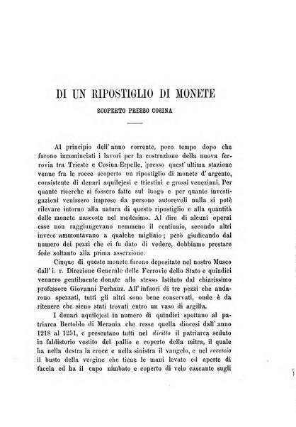 L'Archeografo triestino raccolta di opuscoli e notizie per Trieste e per l'Istria