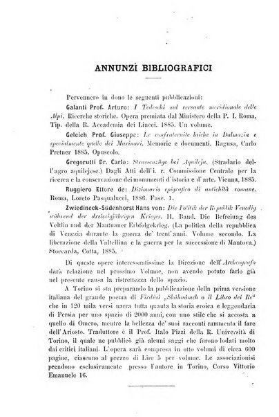 L'Archeografo triestino raccolta di opuscoli e notizie per Trieste e per l'Istria