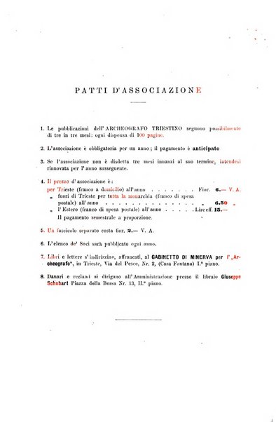 L'Archeografo triestino raccolta di opuscoli e notizie per Trieste e per l'Istria