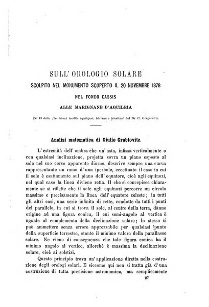 L'Archeografo triestino raccolta di opuscoli e notizie per Trieste e per l'Istria