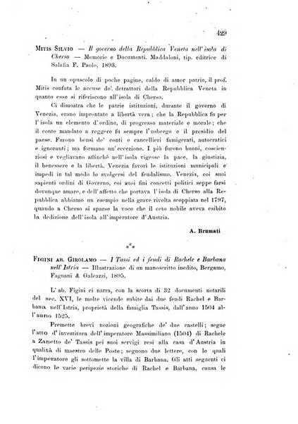 L'Archeografo triestino raccolta di opuscoli e notizie per Trieste e per l'Istria