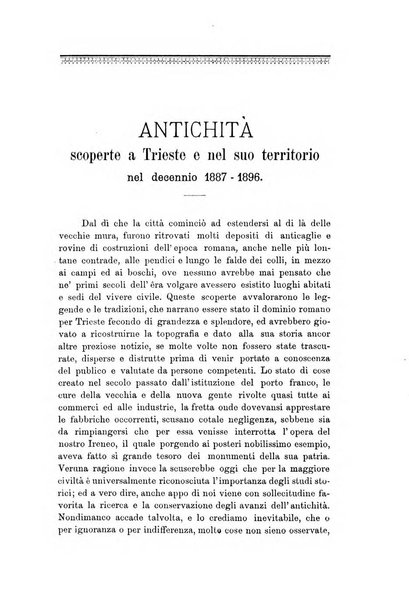 L'Archeografo triestino raccolta di opuscoli e notizie per Trieste e per l'Istria