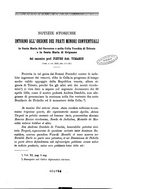 L'Archeografo triestino raccolta di opuscoli e notizie per Trieste e per l'Istria