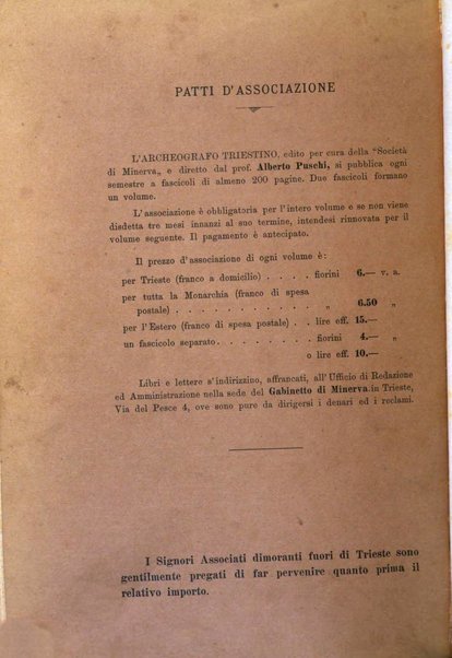 L'Archeografo triestino raccolta di opuscoli e notizie per Trieste e per l'Istria