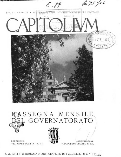 Capitolium rassegna di attività municipale