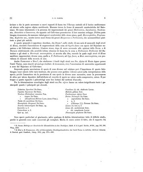 Palaeontographia Italica raccolta di monografie paleontologiche fondata da Mario Canavari nell'anno 1895