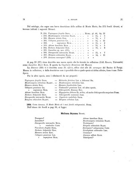 Palaeontographia Italica raccolta di monografie paleontologiche fondata da Mario Canavari nell'anno 1895